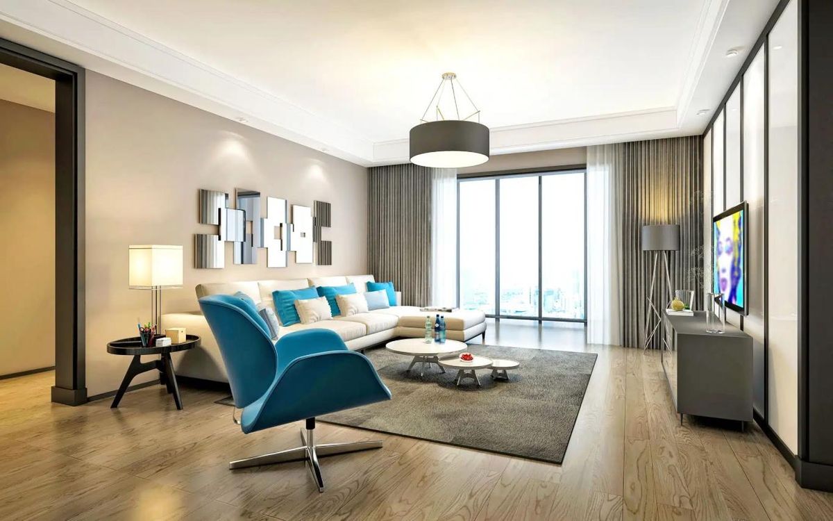 Salón con iluminación natural.