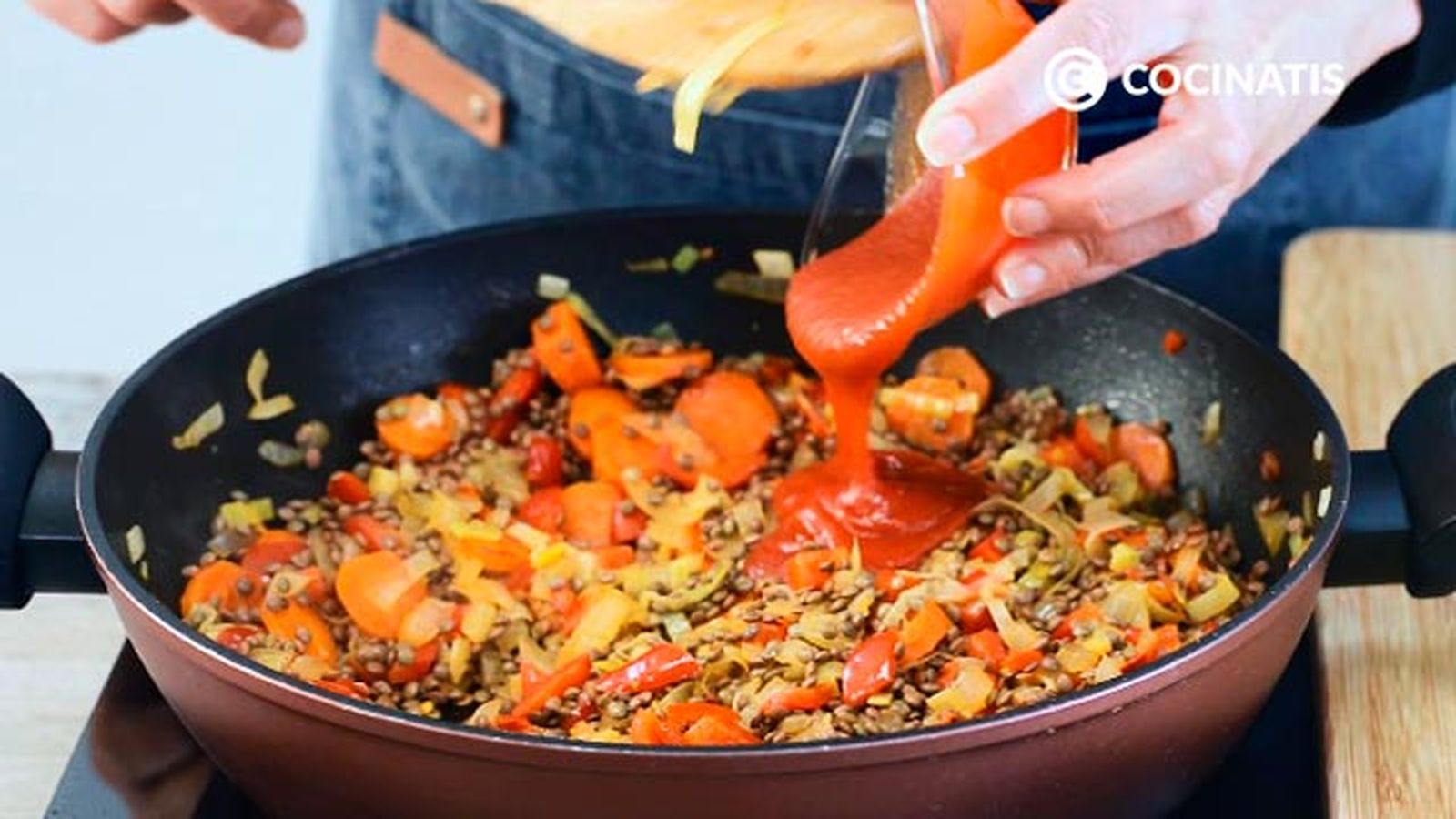 Receta de lentejas con verduras paso 3 Receta de lentejas con verduras paso 3