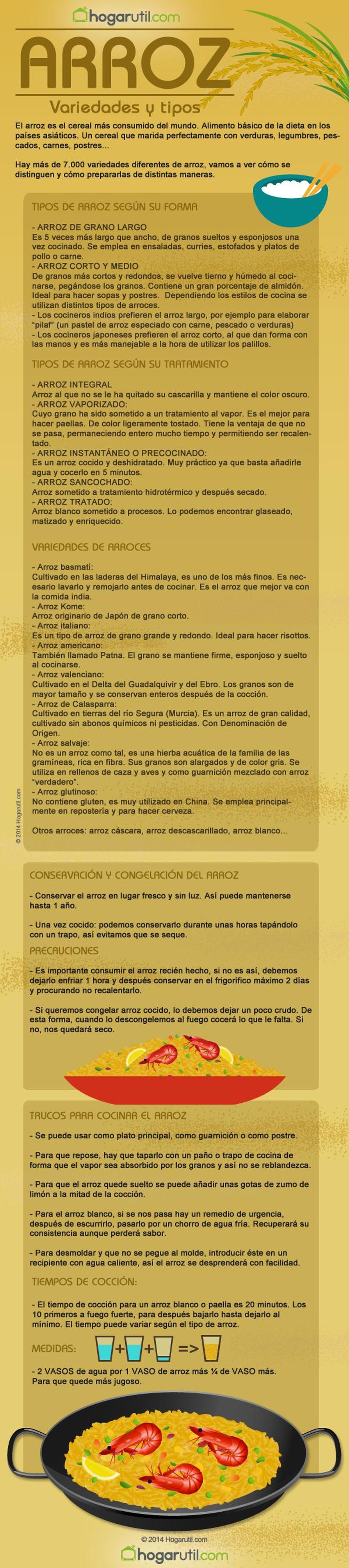 infografia arroz variedades tipos