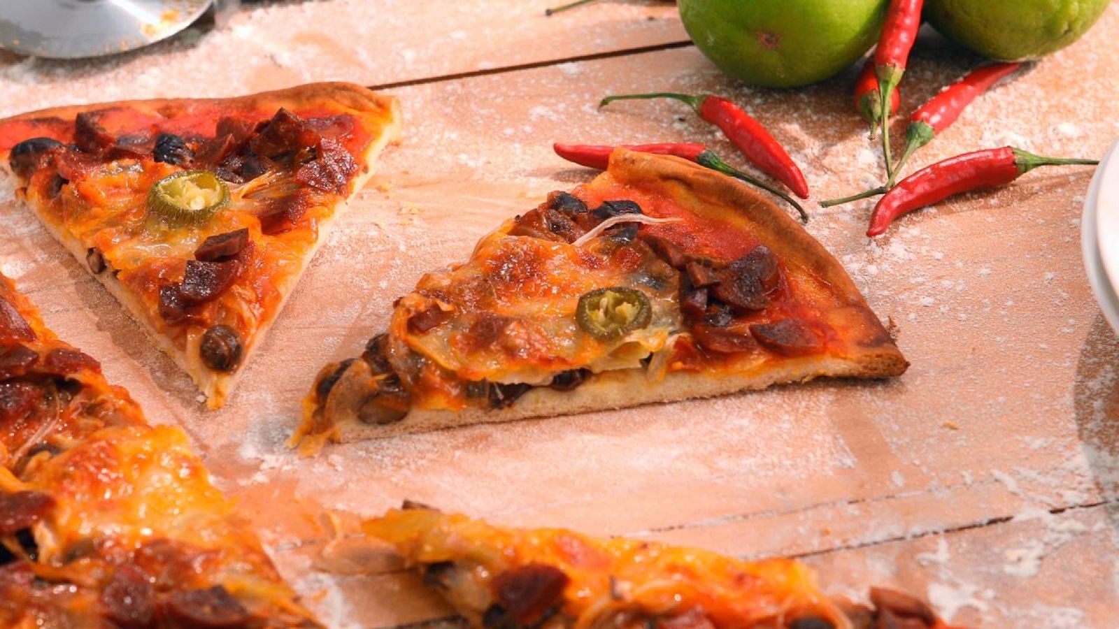 Pizza ranchera Paso 5 Pizza ranchera Paso 5