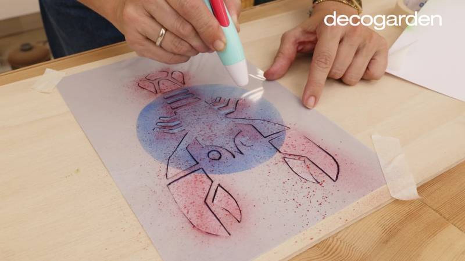 Preparar el papel y la plantilla para pintar. Preparar el papel y la plantilla para pintar.