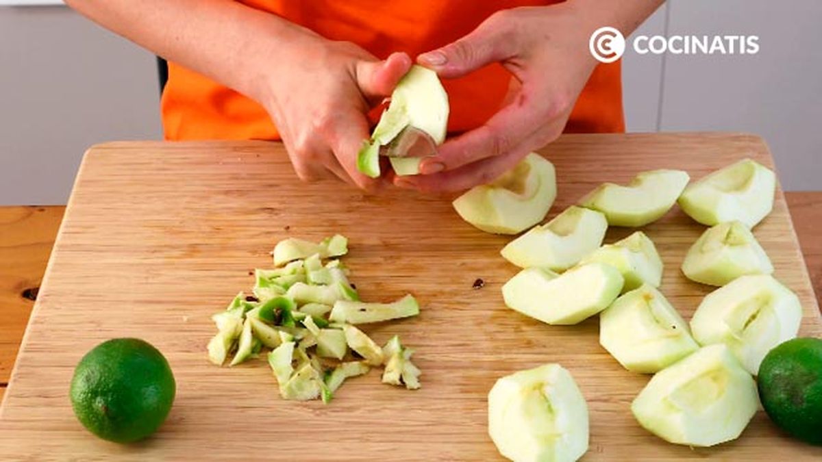 Receta de compota de manzana  paso 1