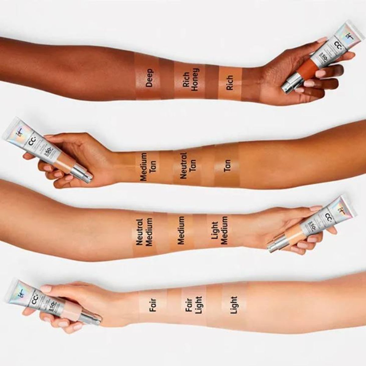 tonalidades cc cream it cosmetics