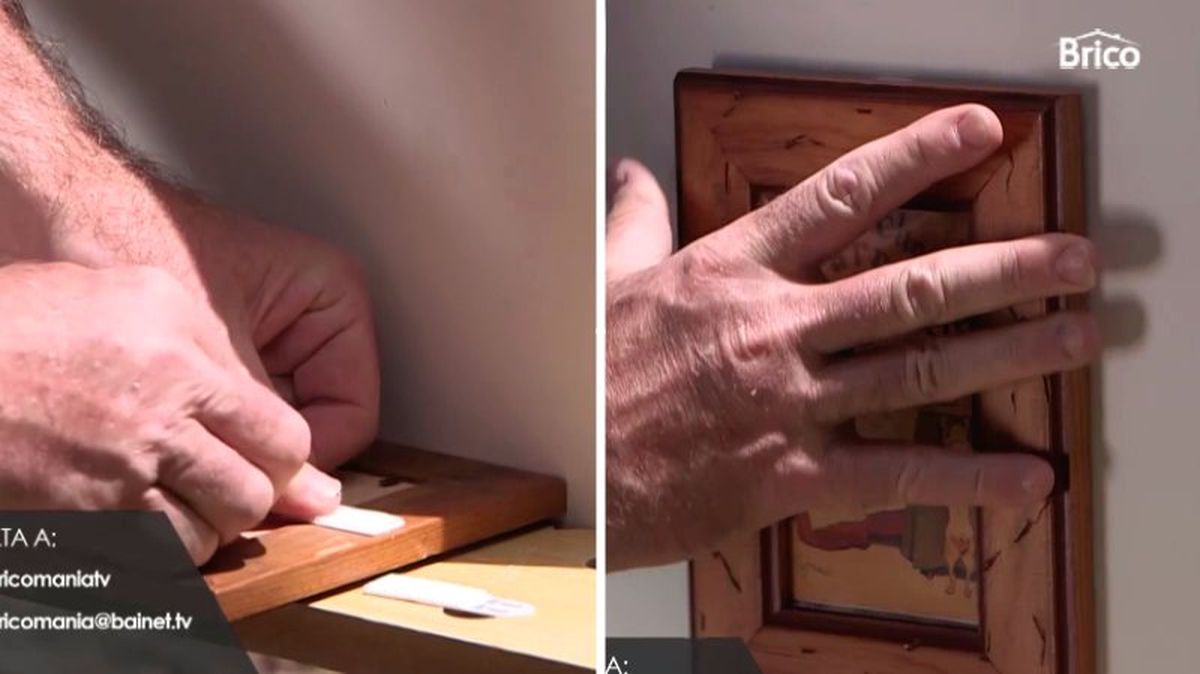 Pasos para colgar un cuadro con tiras adhesivas de velcro