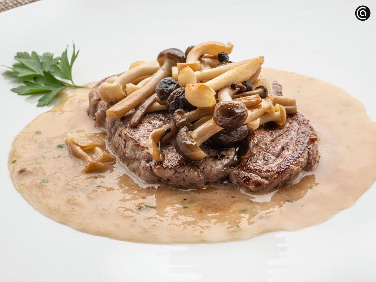 Solomillo de ternera con setas