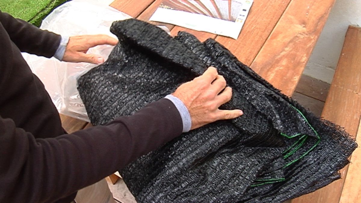 Malla para sombrear paso 1