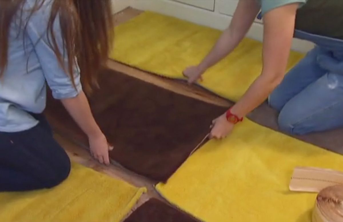 Cómo hacer una alfombra grande paso 1