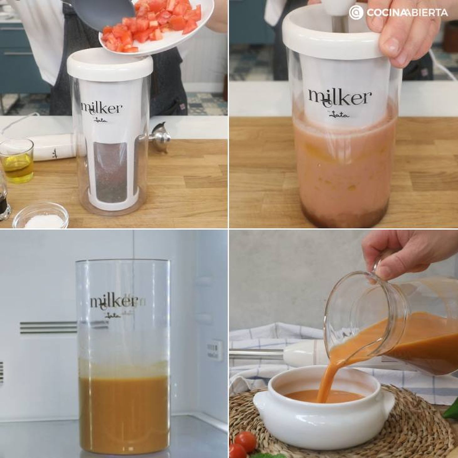 Paso a paso para hacer gazpacho de sandía Paso a paso para hacer gazpacho de sandía