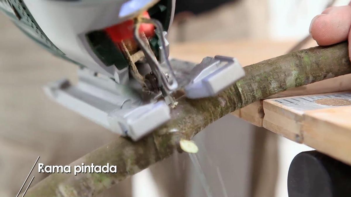 Como pintar una rama para decorar la casa paso 2