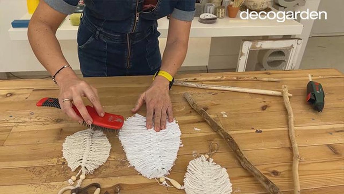 como hacer hojas de macrame paso 11