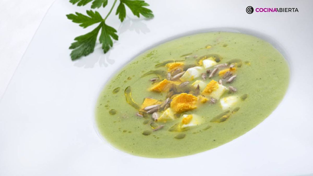 Sopa fría de pepino y manzana