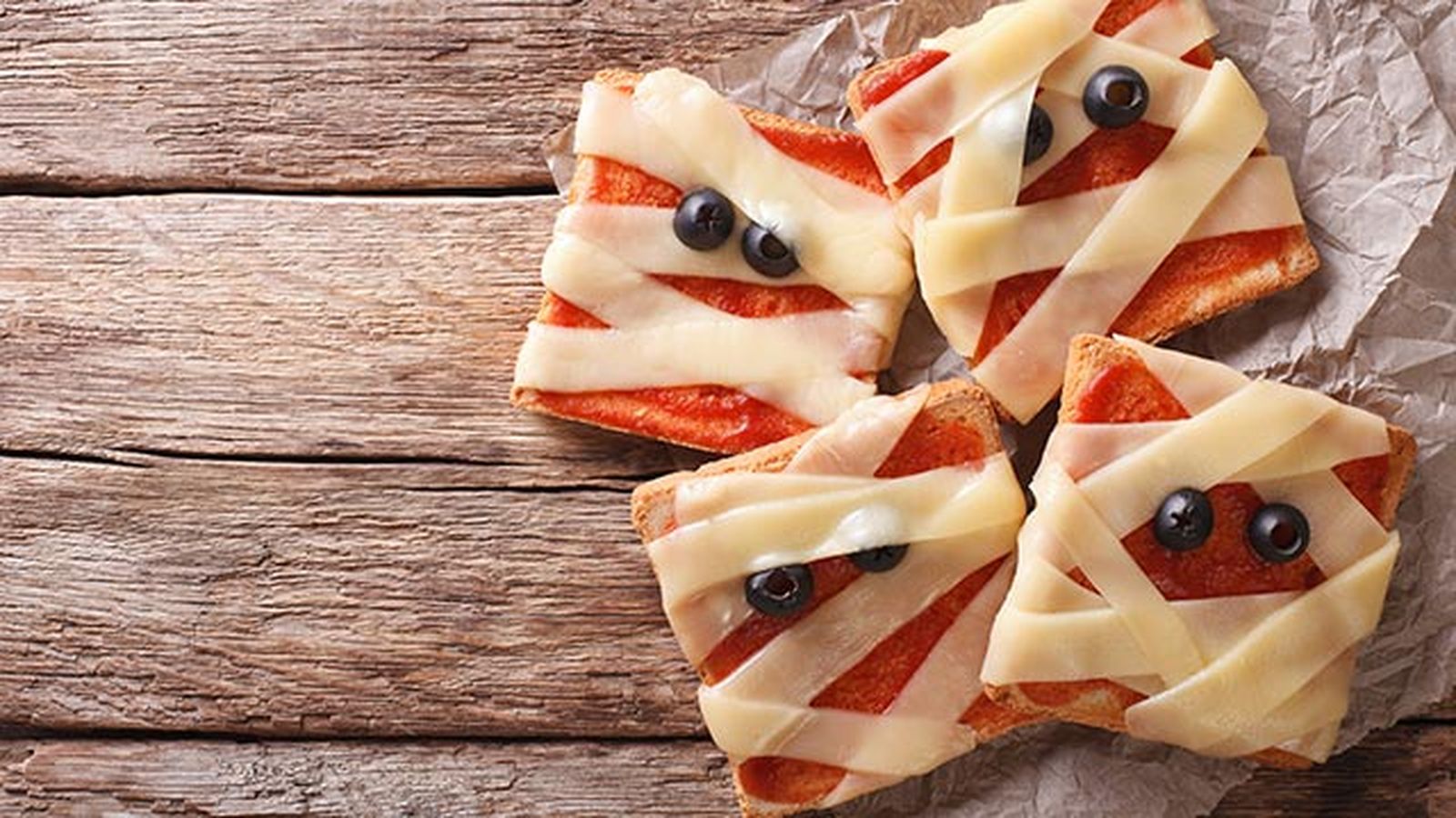 comidas halloween momias tostadas comidas halloween momias tostadas