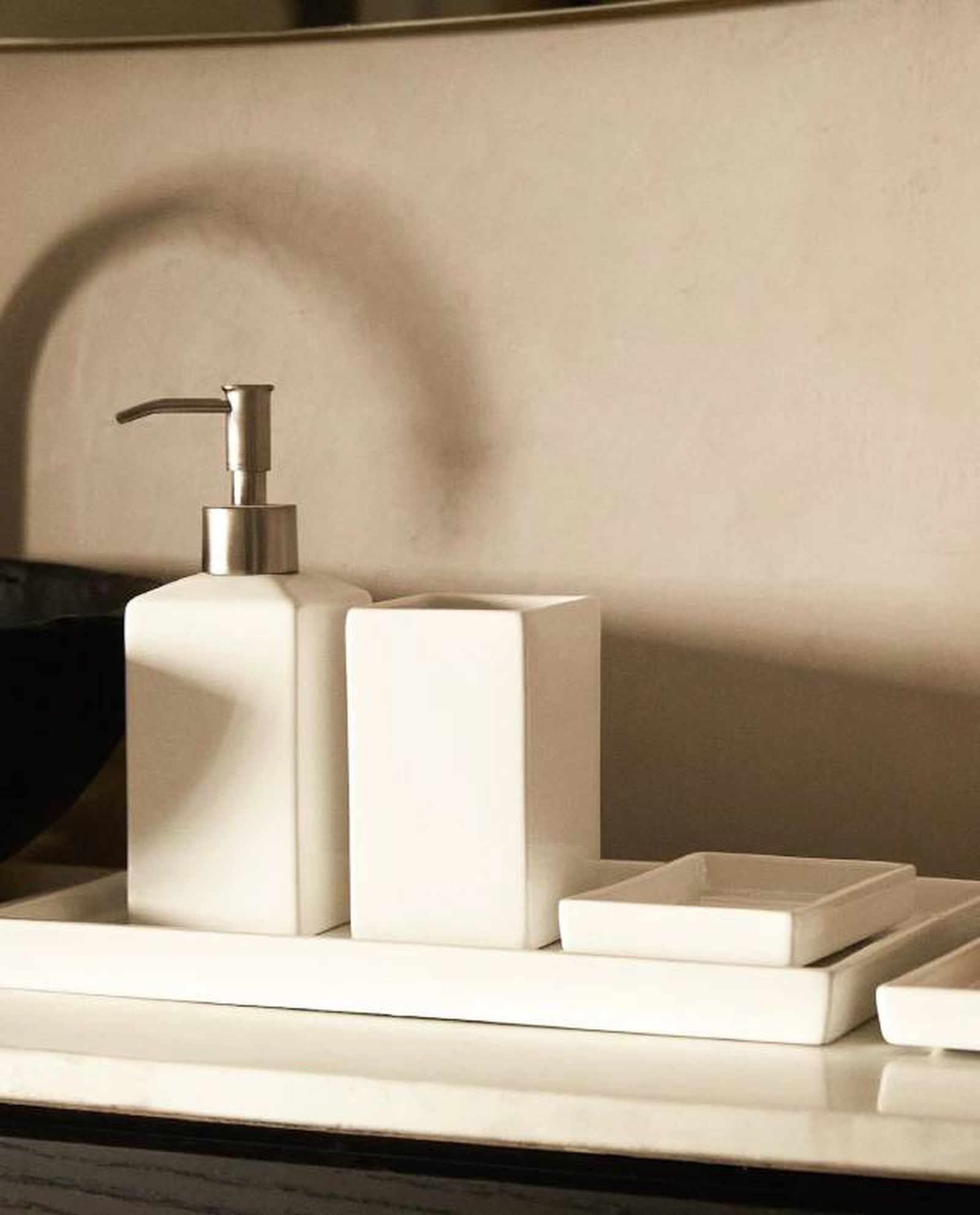 juego bano loza blanca zara home