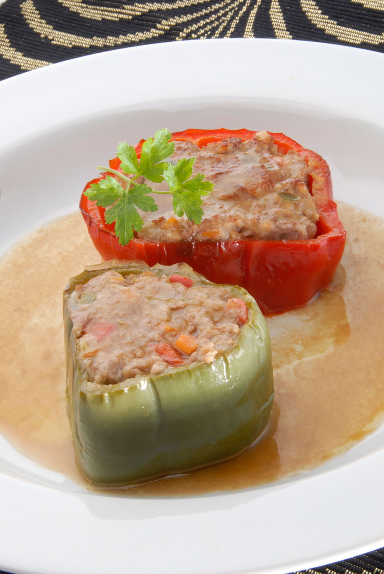 Pimientos rellenos a la japonesa Pimientos rellenos a la japonesa