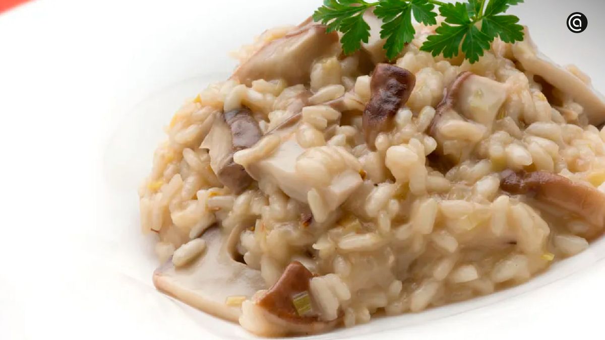 Risotto de hongos: cremosidad italiana en cada cucharada