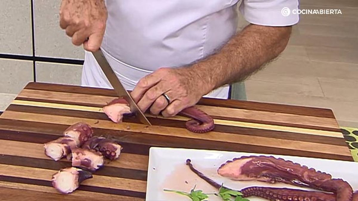 receta salteado pulpo verduras garbanzos ka paso 5