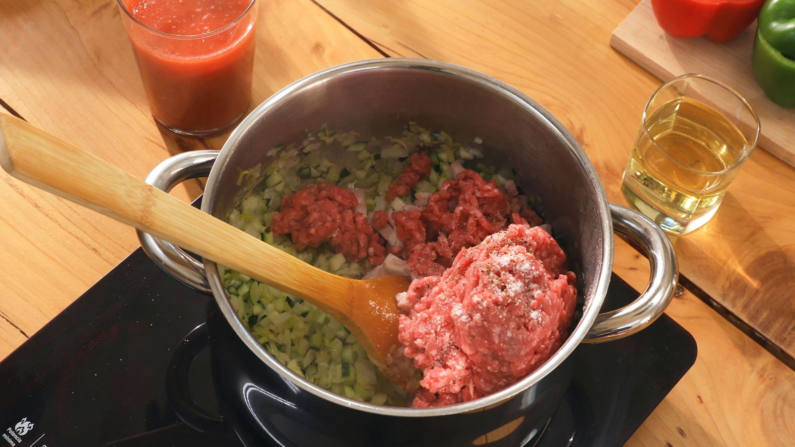 Receta pimientos rellenos al horno  paso 2