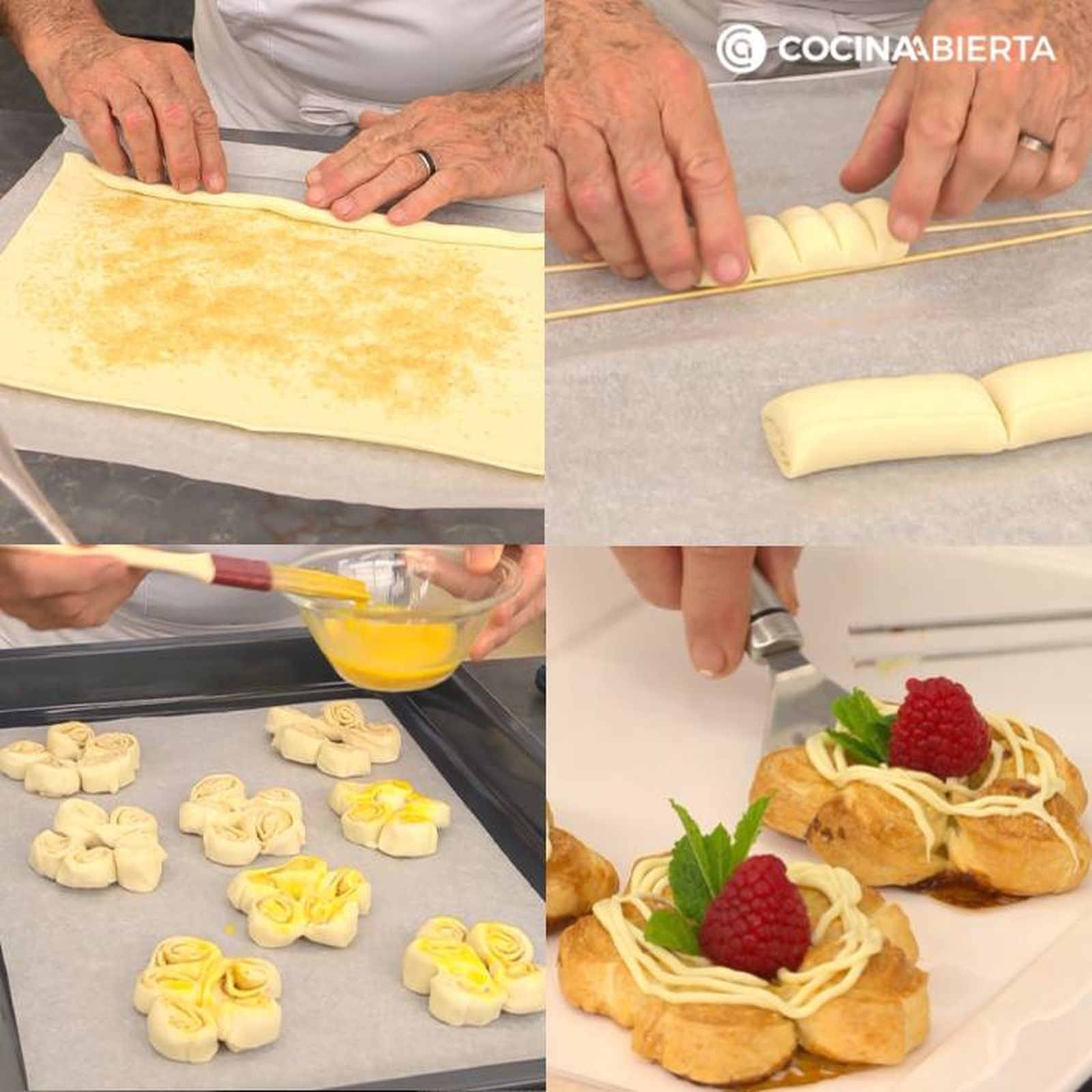 flores de hojaldre receta pasos flores de hojaldre receta pasos