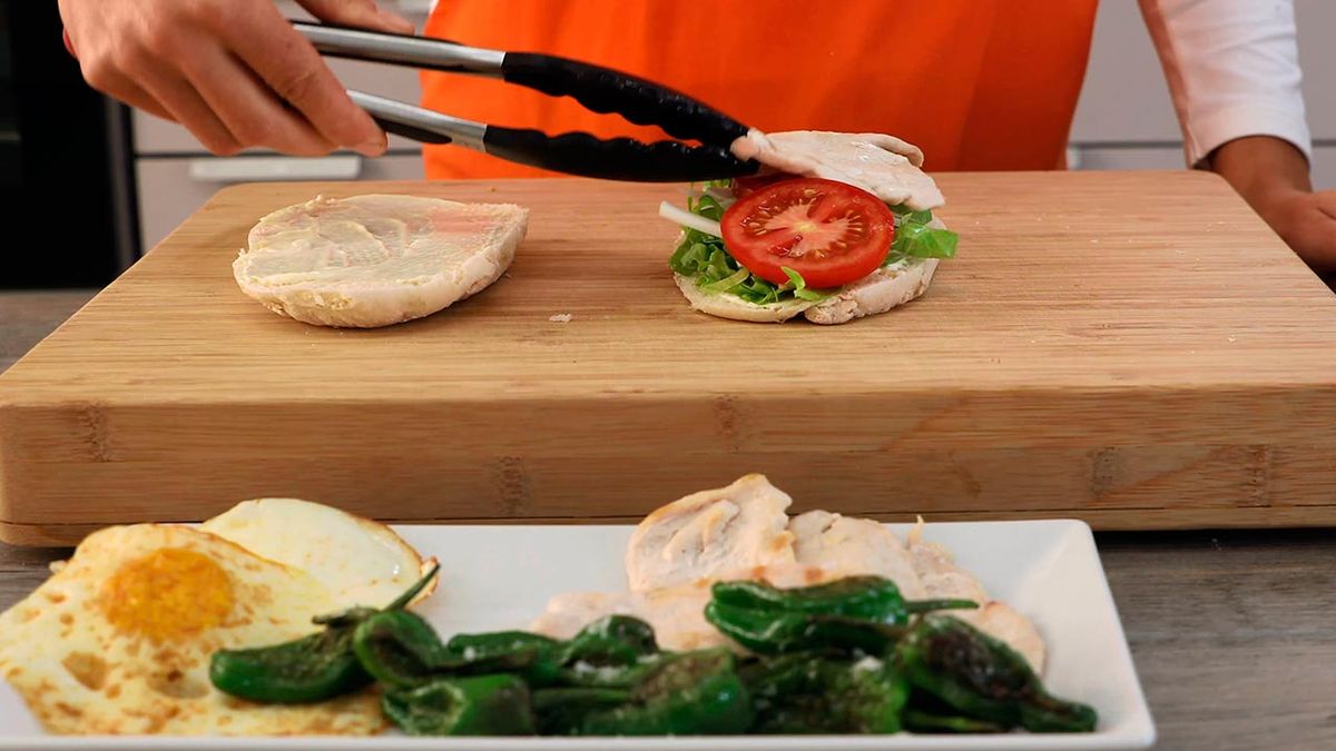 Receta de sandwich campero de pollo  paso 3