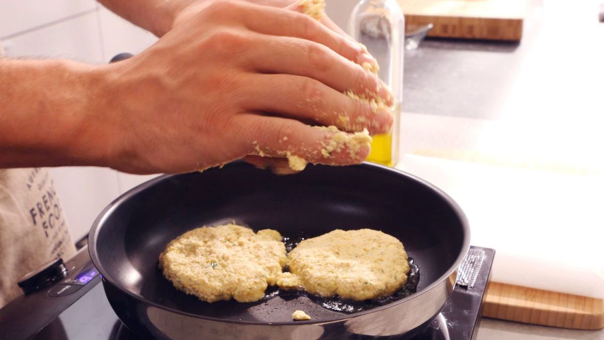 Hamburguesa de falafel   Paso 2