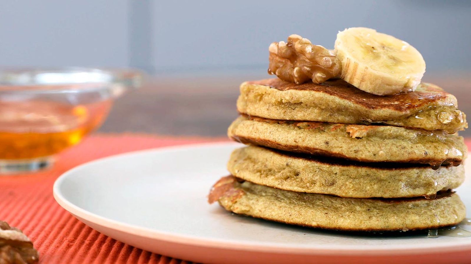 Receta de tortitas de avena y plátano paso 5 Receta de tortitas de avena y plátano paso 5