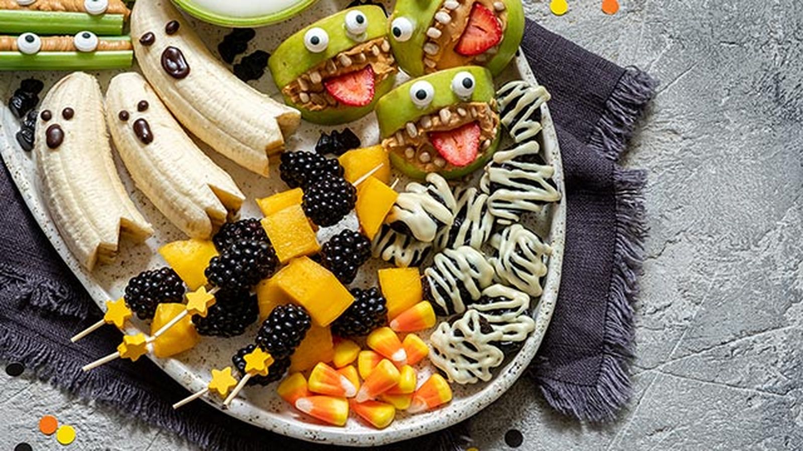 comidas halloween frutas comidas halloween frutas