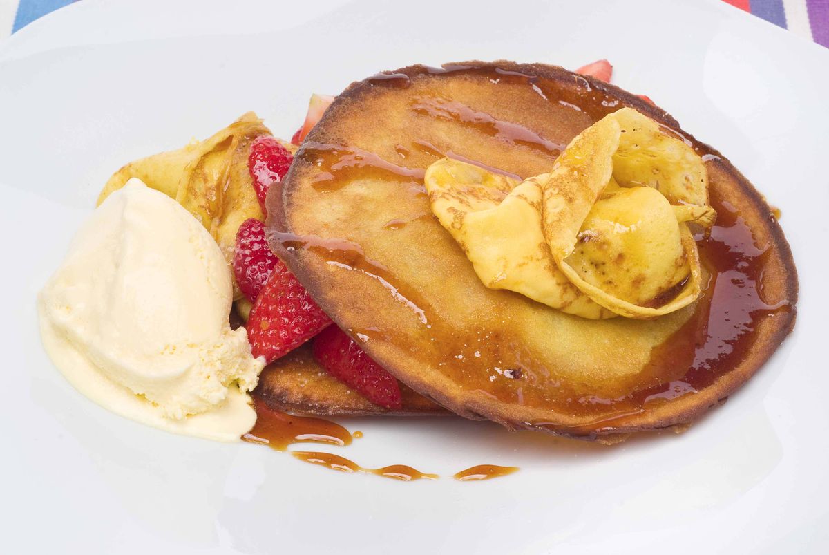 260 Crepes fritos con fresas