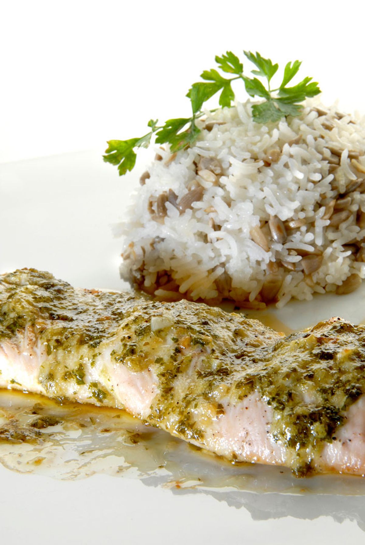 Pavo con arroz y pipas