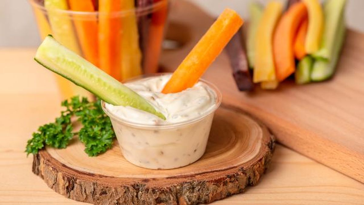 mayonesa vegana crudites