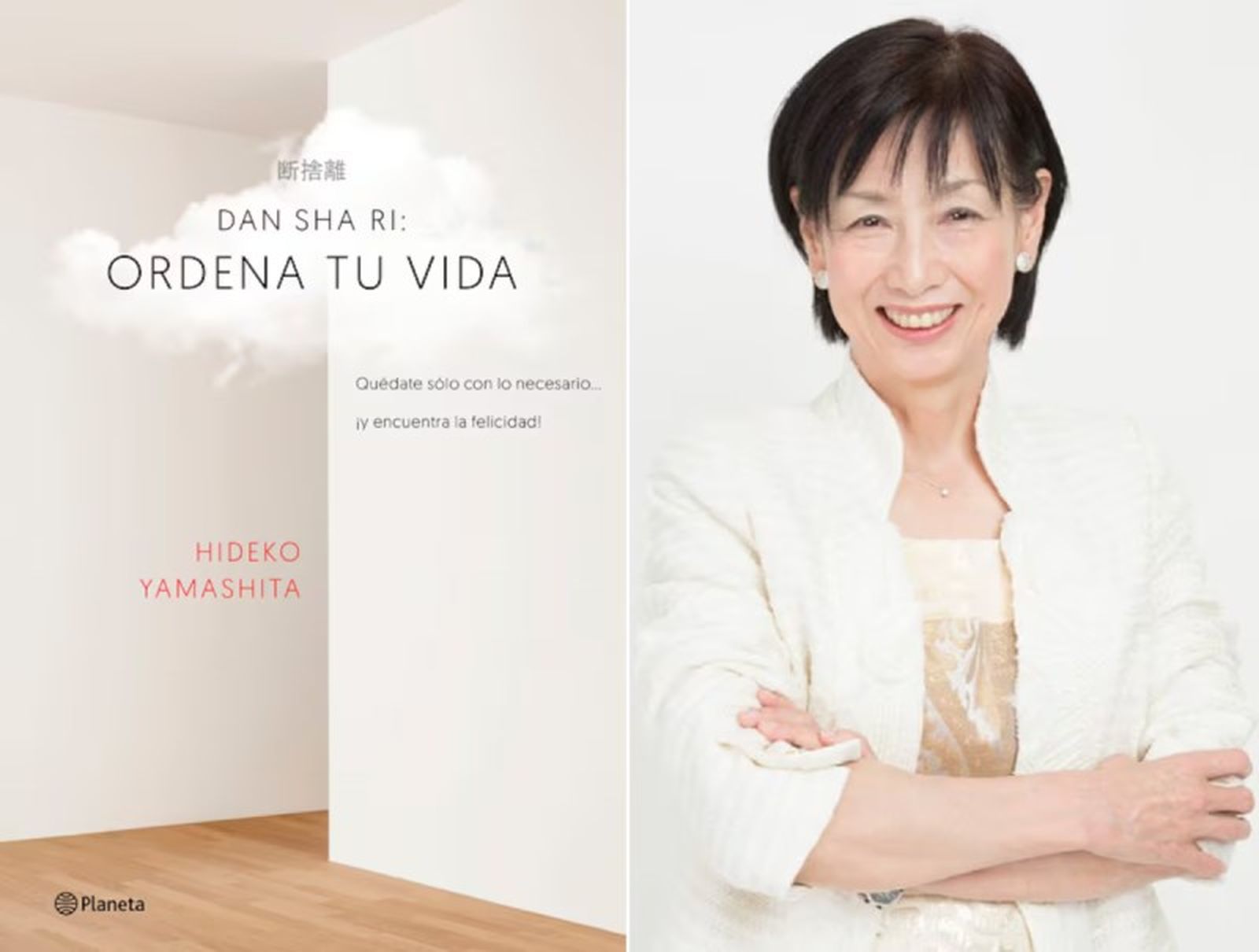 Hideko Yamashita junto a libro Danshari: Ordena tu vida / Imagen: El País Hideko Yamashita junto a libro Danshari: Ordena tu vida / Imagen: El País