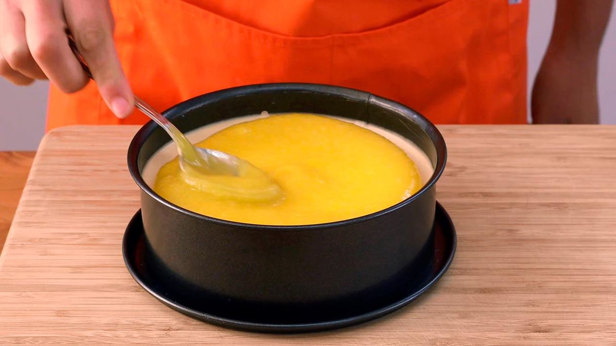 Receta de cheesecake de mango   paso 6