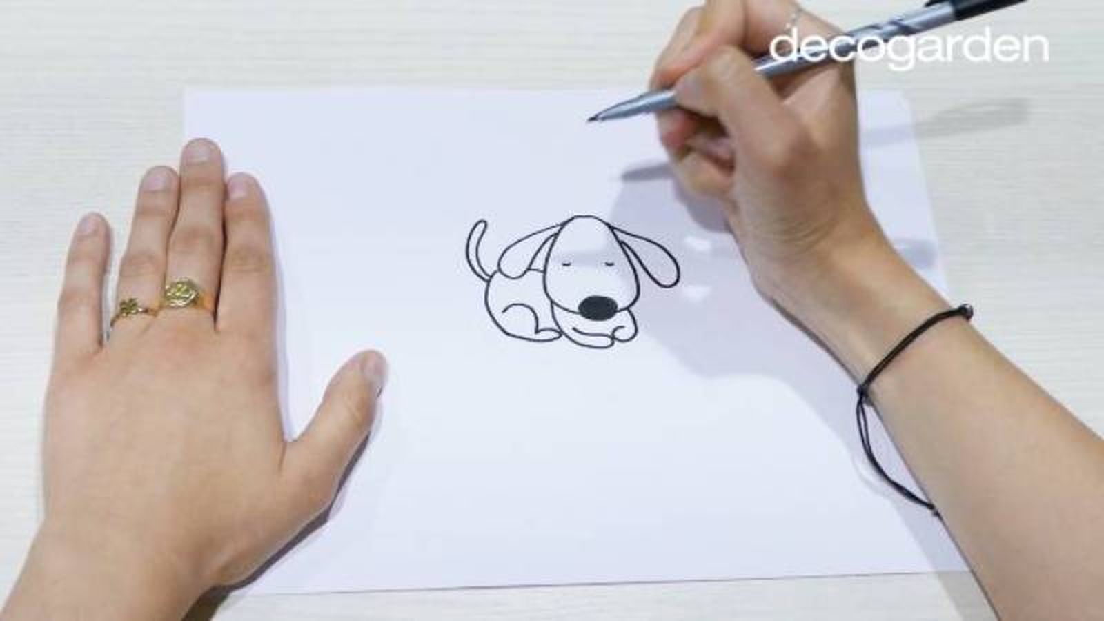 Paso 3 para dibujar un perro durmiendo. Paso 3 para dibujar un perro durmiendo.