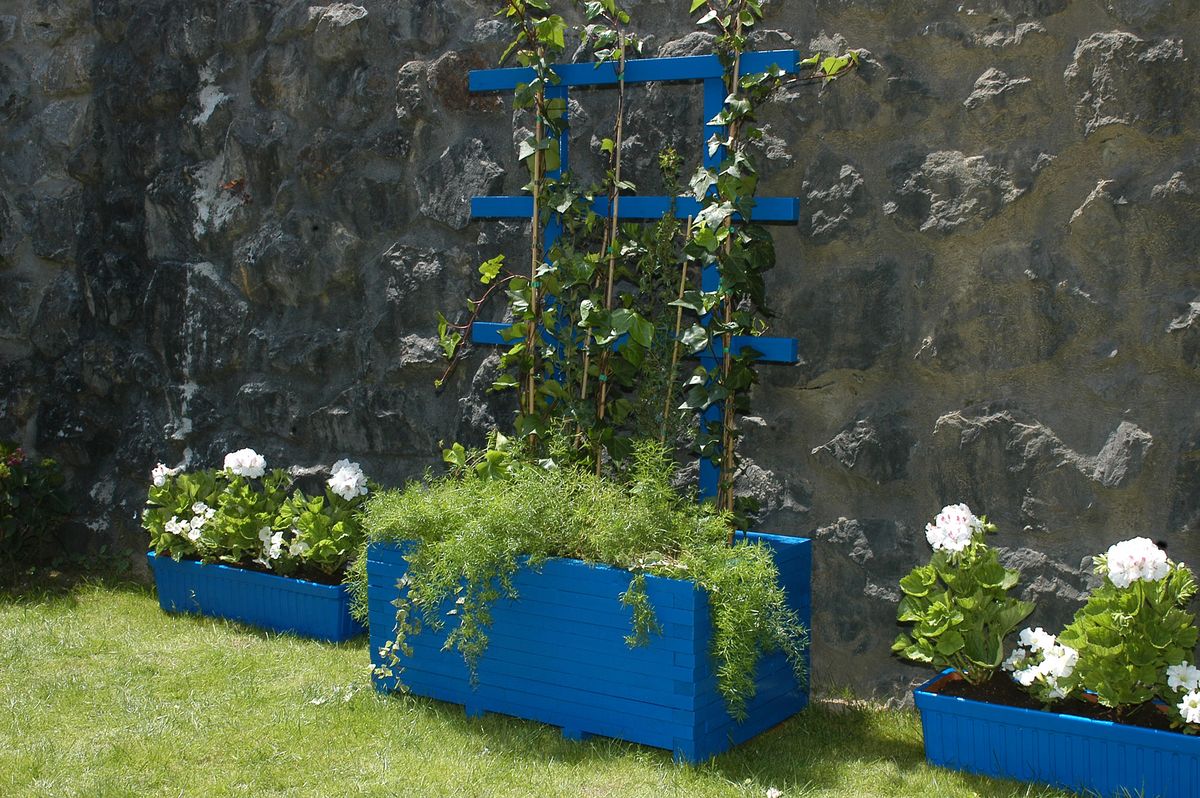 Jardinera para enredadera