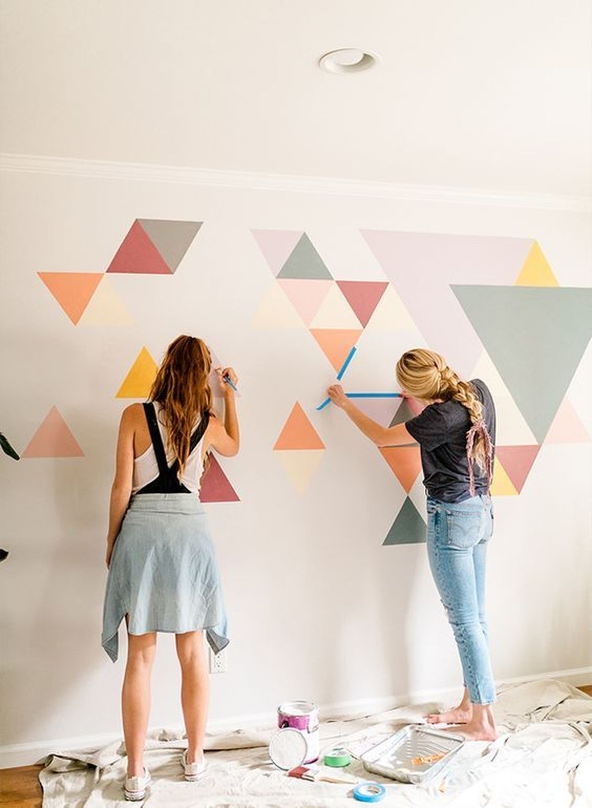 pared personalizada triangulos