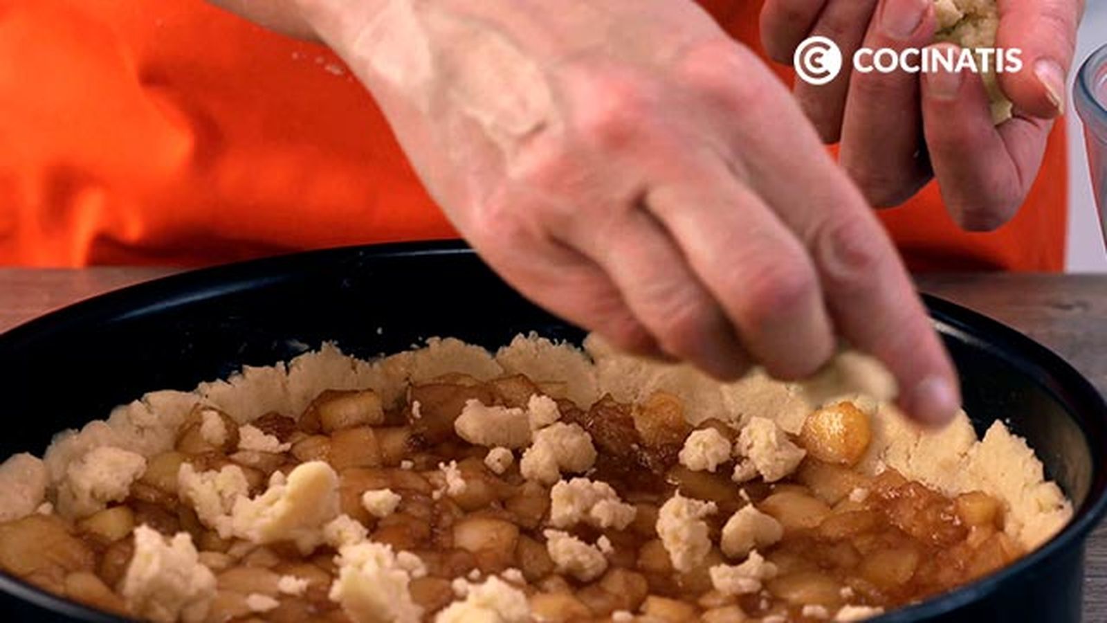 Receta de tarta de manzana crujiente paso 5 Receta de tarta de manzana crujiente paso 5