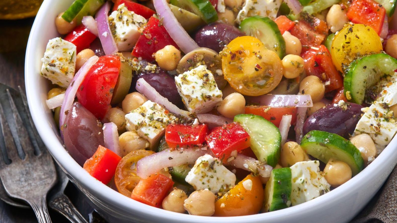 Ensalada griega sin lechuga