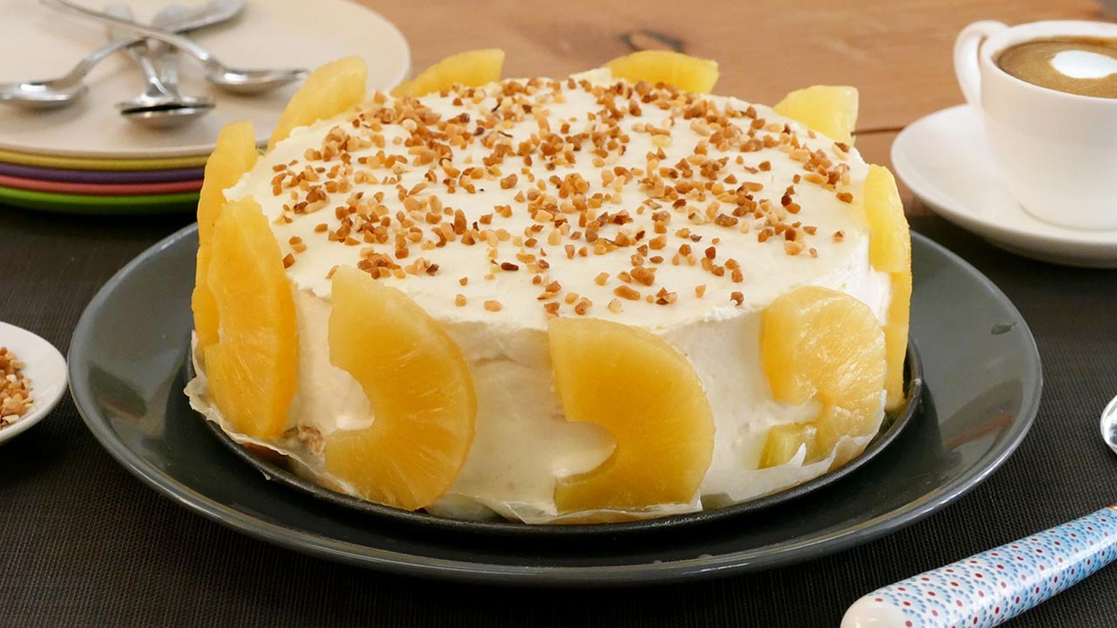 Receta de tarta fría de piña (sin horno) paso 7 Receta de tarta fría de piña (sin horno) paso 7