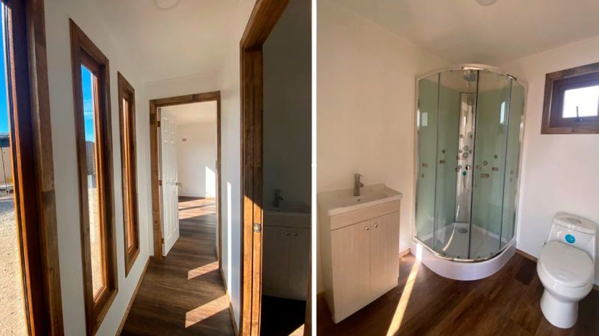 Interior de la casa modular González