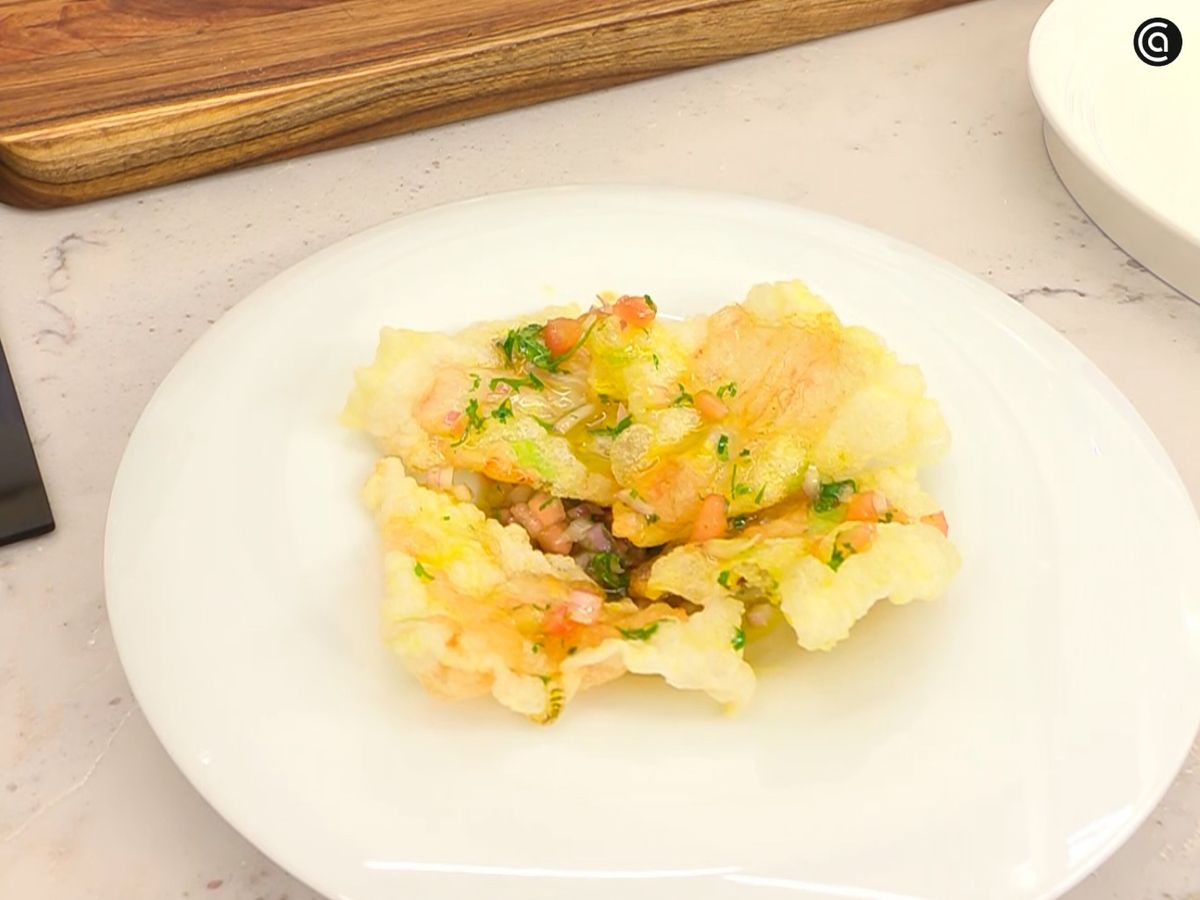 Gambas fritas con pico de gallo - paso 6