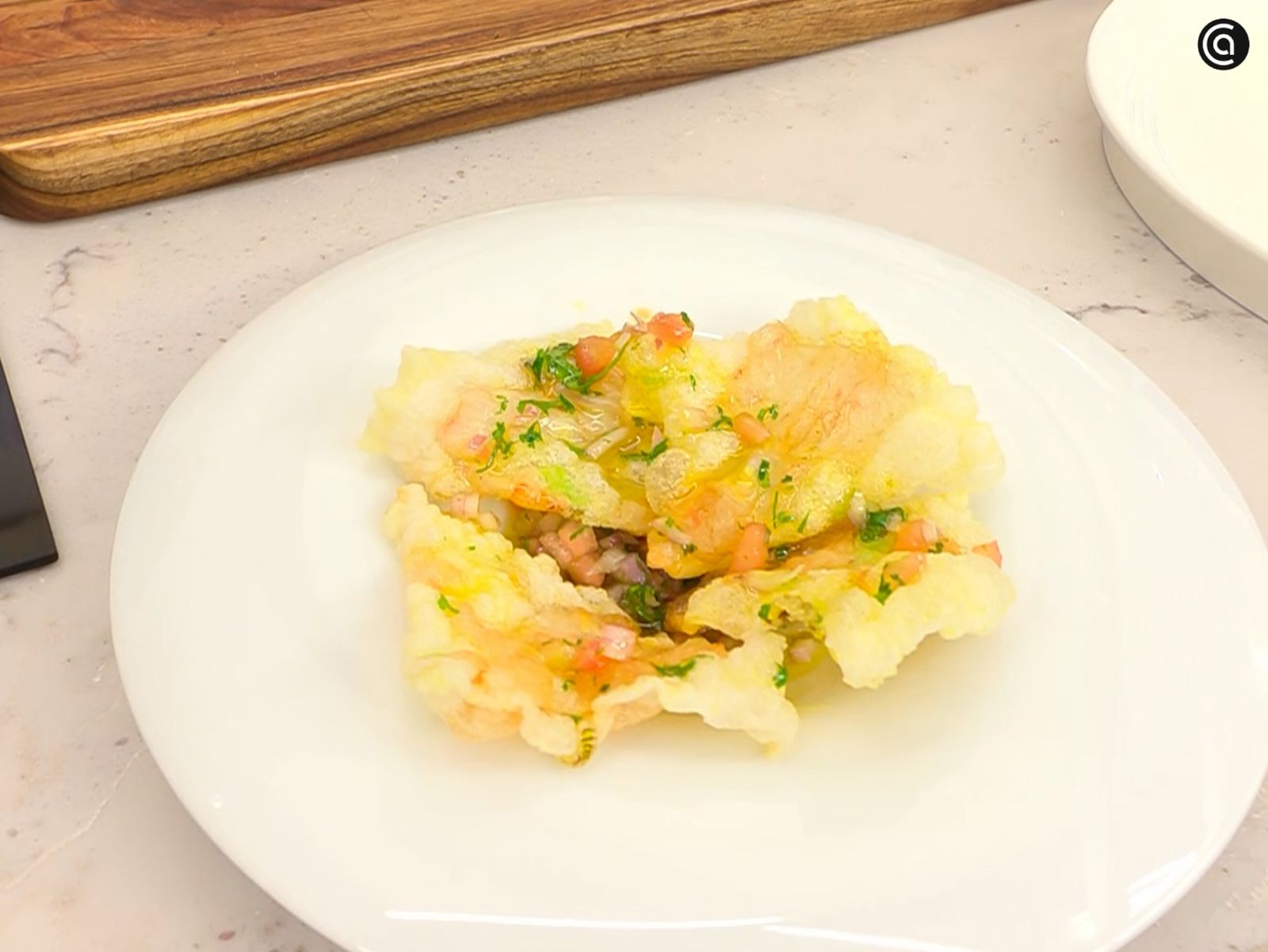 Gambas fritas con pico de gallo - paso 6 Gambas fritas con pico de gallo - paso 6