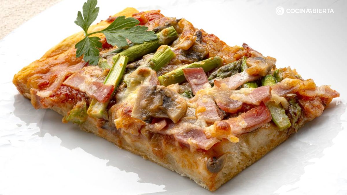 pizza de champinones receta