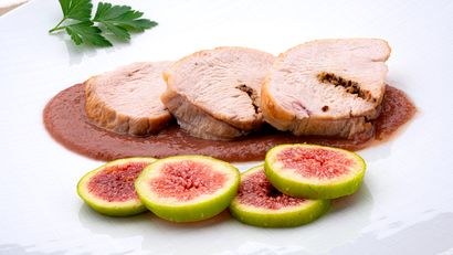 Pavo con salsa de higos
