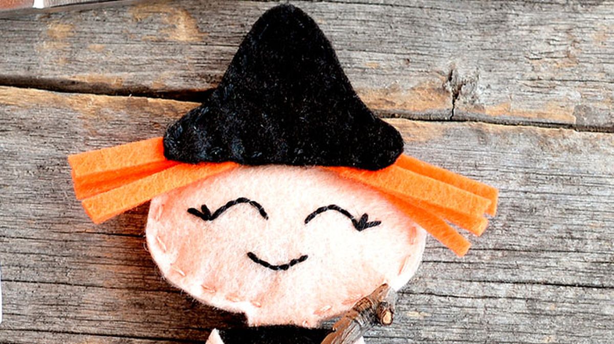 manualidades halloween brujita cabeza