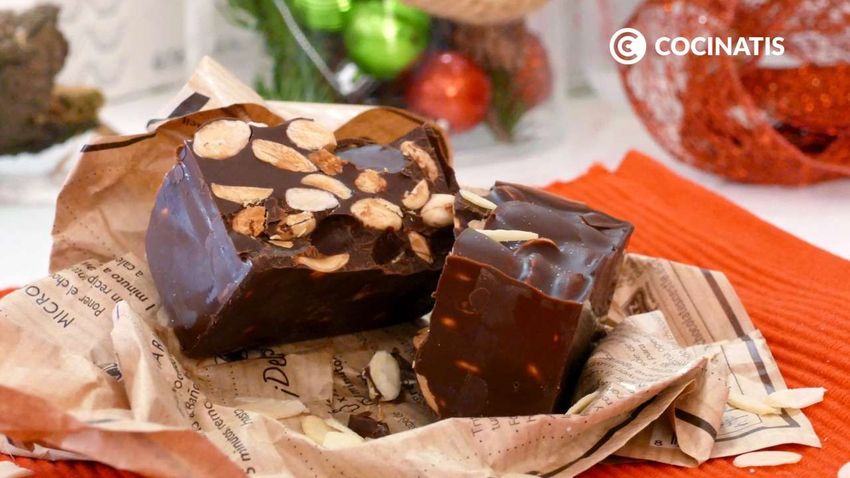 Receta de turrÃ³n de chocolate con almendras