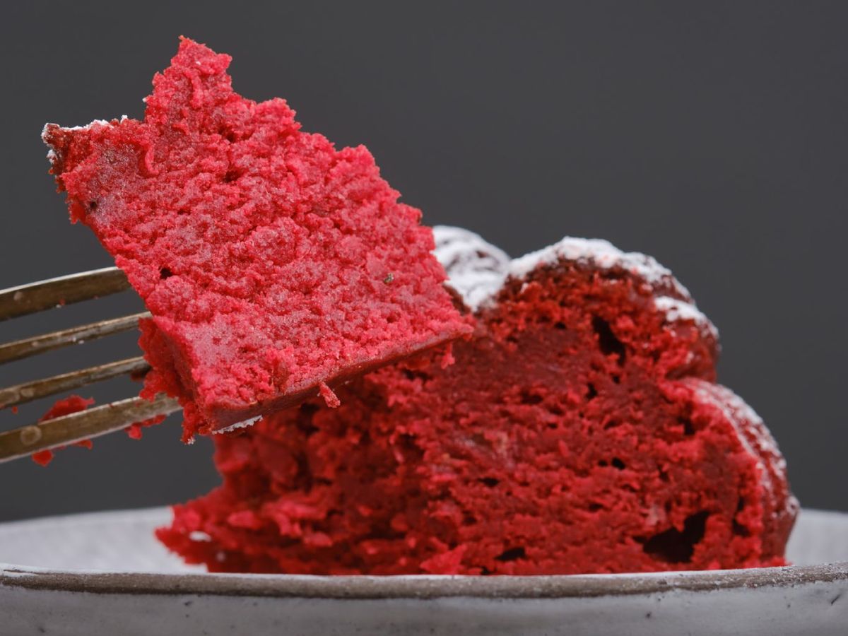 Bizcocho de Halloween rojo