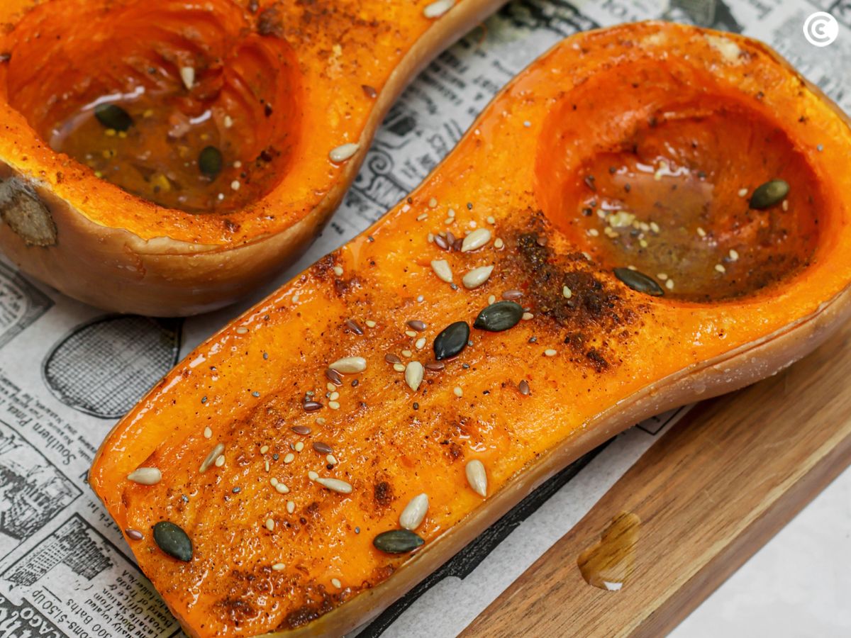 Hornea la calabaza hasta que quede jugosa