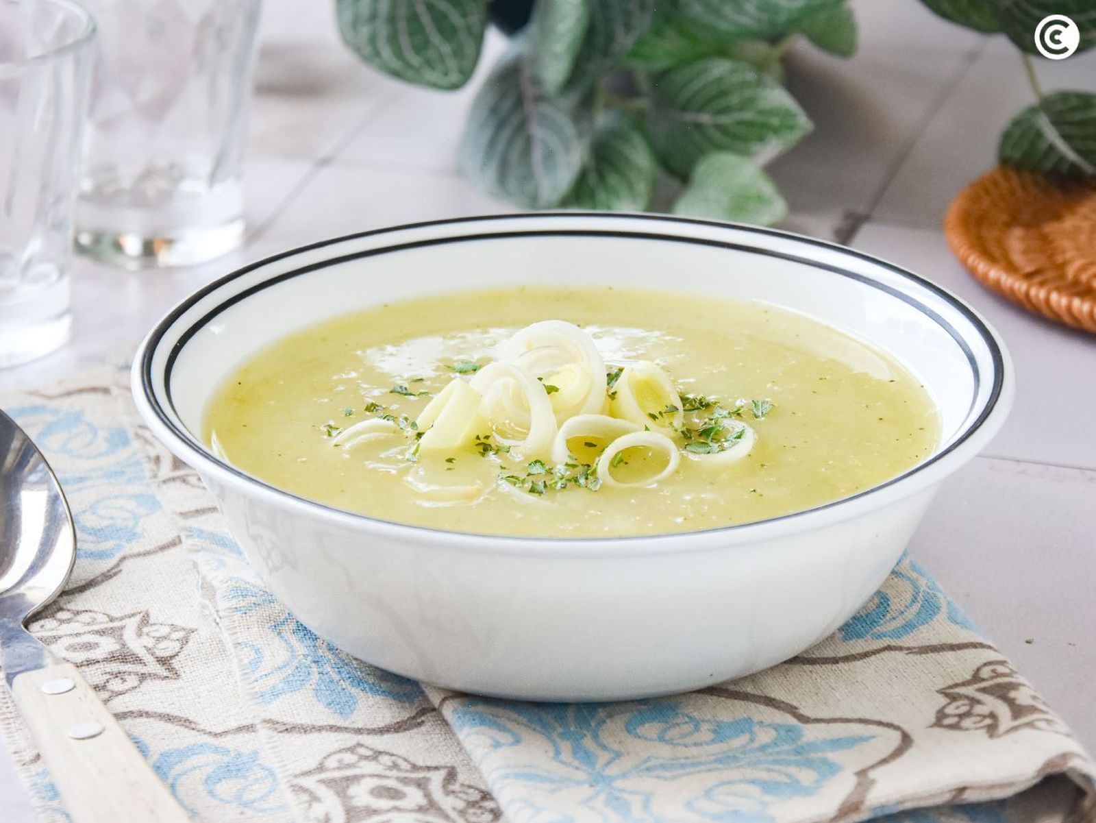 Crema de puerros