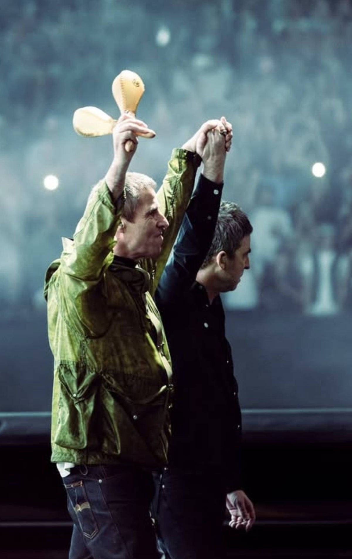 Liam y Noel Gallagher en el regreso de Oasis.