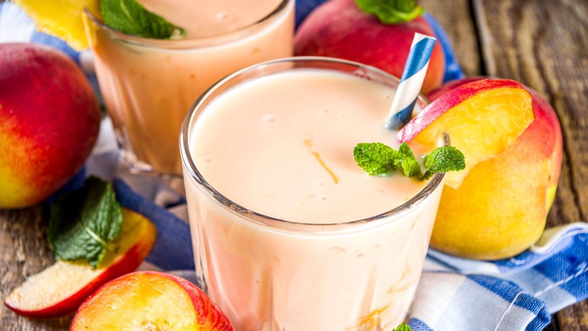 Batido de melocotón y yogur