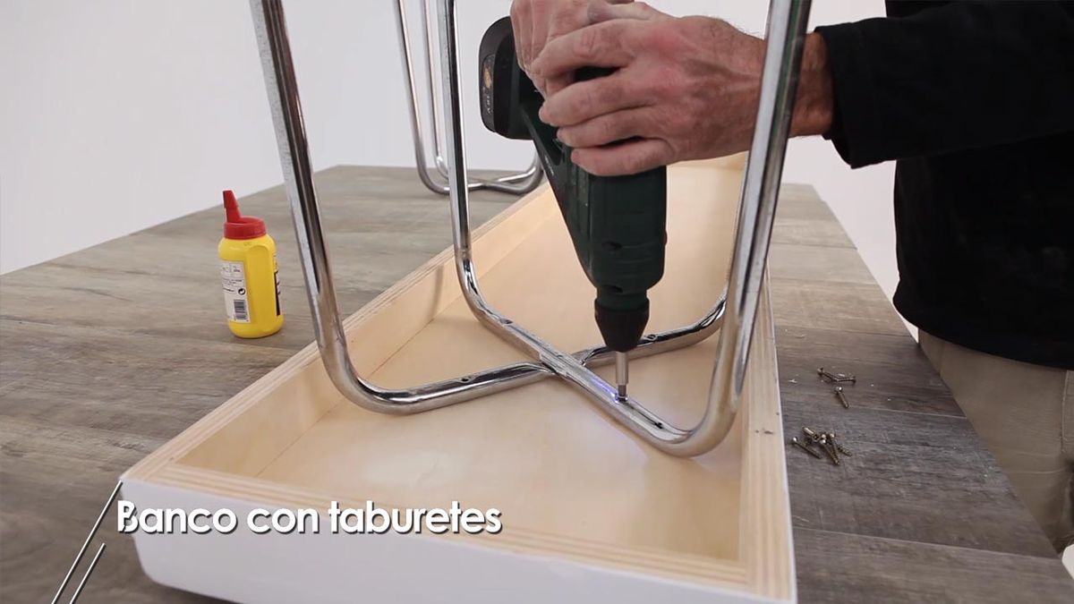 brico 1016 briconsejo 1 hacer banco con taburetes paso 7